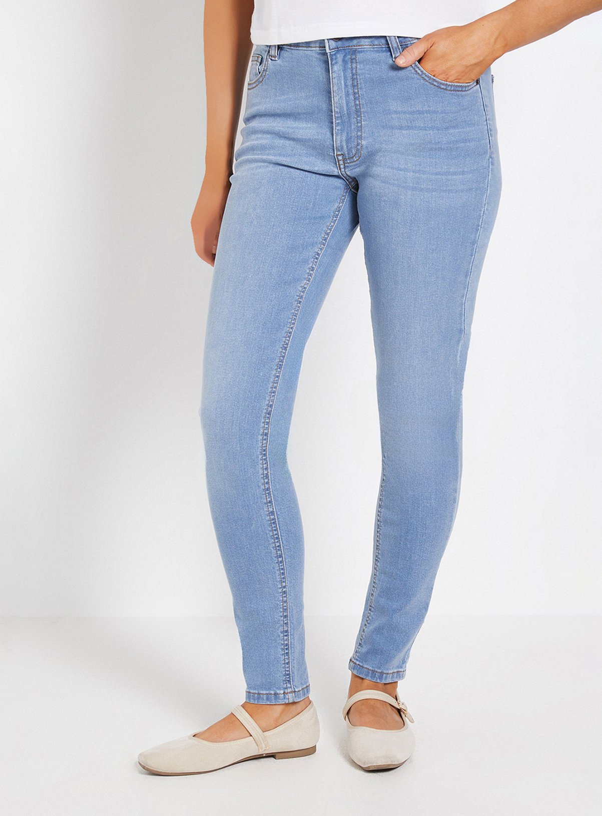 DOROTHY PERKINS Light Blue Comfort Stretch Skinny Jeans 12 - Image 1 thumbnail